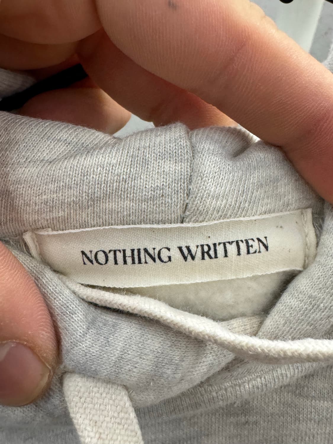 Nothing Written 회색 후드티 상품이미지3