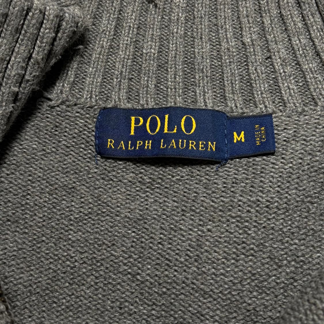 M 폴로 랄프로렌 그레이 코튼 하프 집업 니트 스웨터 상품이미지4