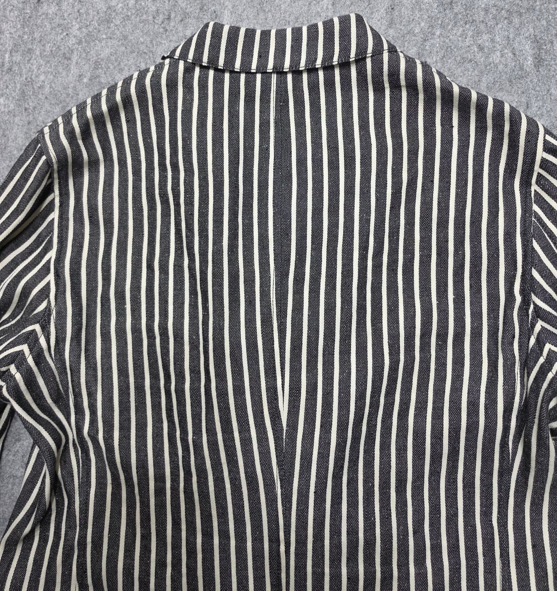 The gigi 더지지 스트라이프 린넨 더블 블레이저 자켓 이탈리아 3 상품이미지5