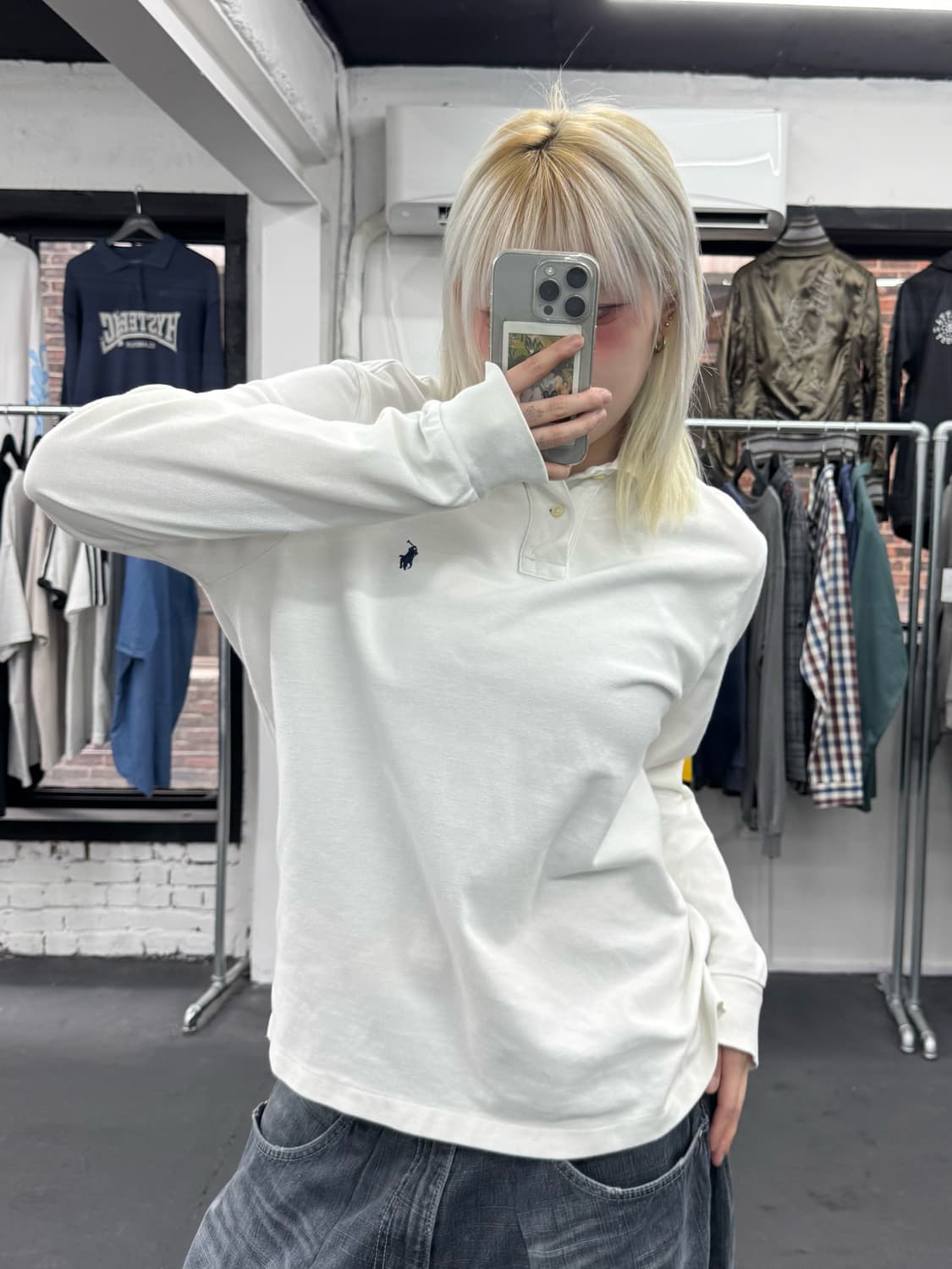 폴로 랄프로렌 화이트 PK 롱슬리브 상품이미지3