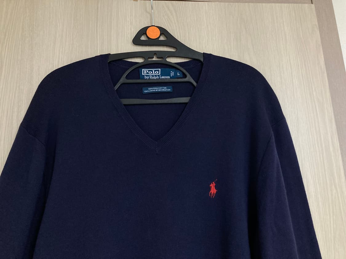 폴로 브이넥 니트 L(105-110) 판매 상품이미지2