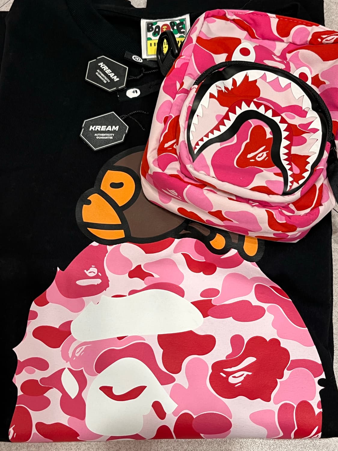 베이프 ABC 카모 샤크 미니백 핑크 상품이미지2