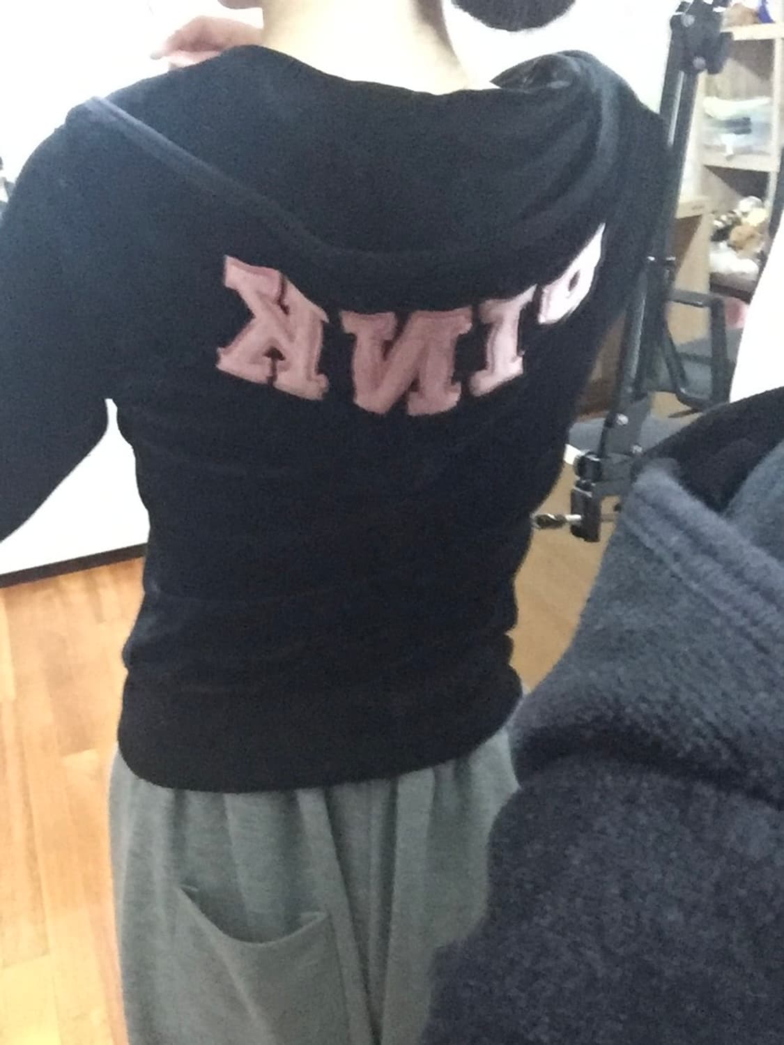 Pink 벨벳 후드집업 상품이미지2