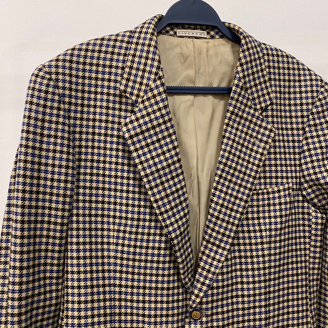 지방시 무슈 금장 울 쉐퍼드 체크 블레이저 상품이미지3