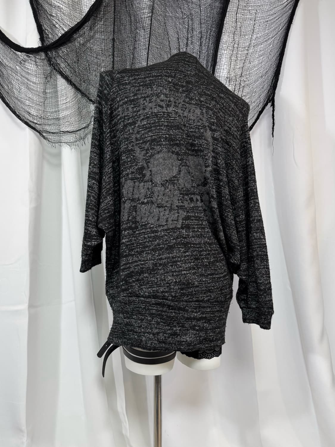 punk knit hood t-shirt 상품이미지3
