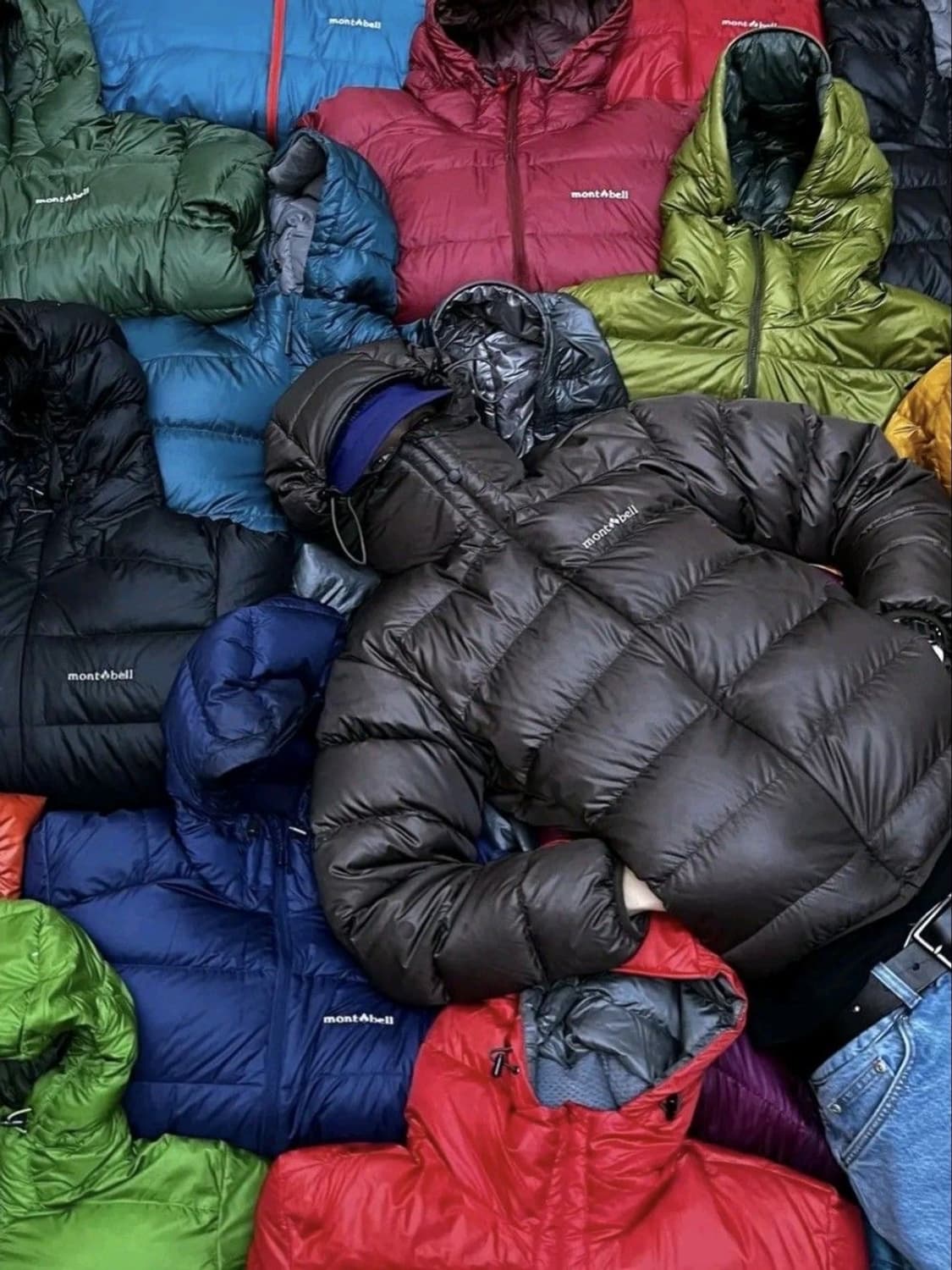 빈티지 재팬 몽벨 라이트 알파인 올리브 그린 경량패딩 800 상품이미지1