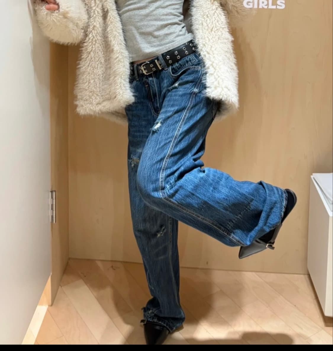 공용 버던트 ) 팬츠 워싱찢청 바지 상태굿 무신사 상품이미지3