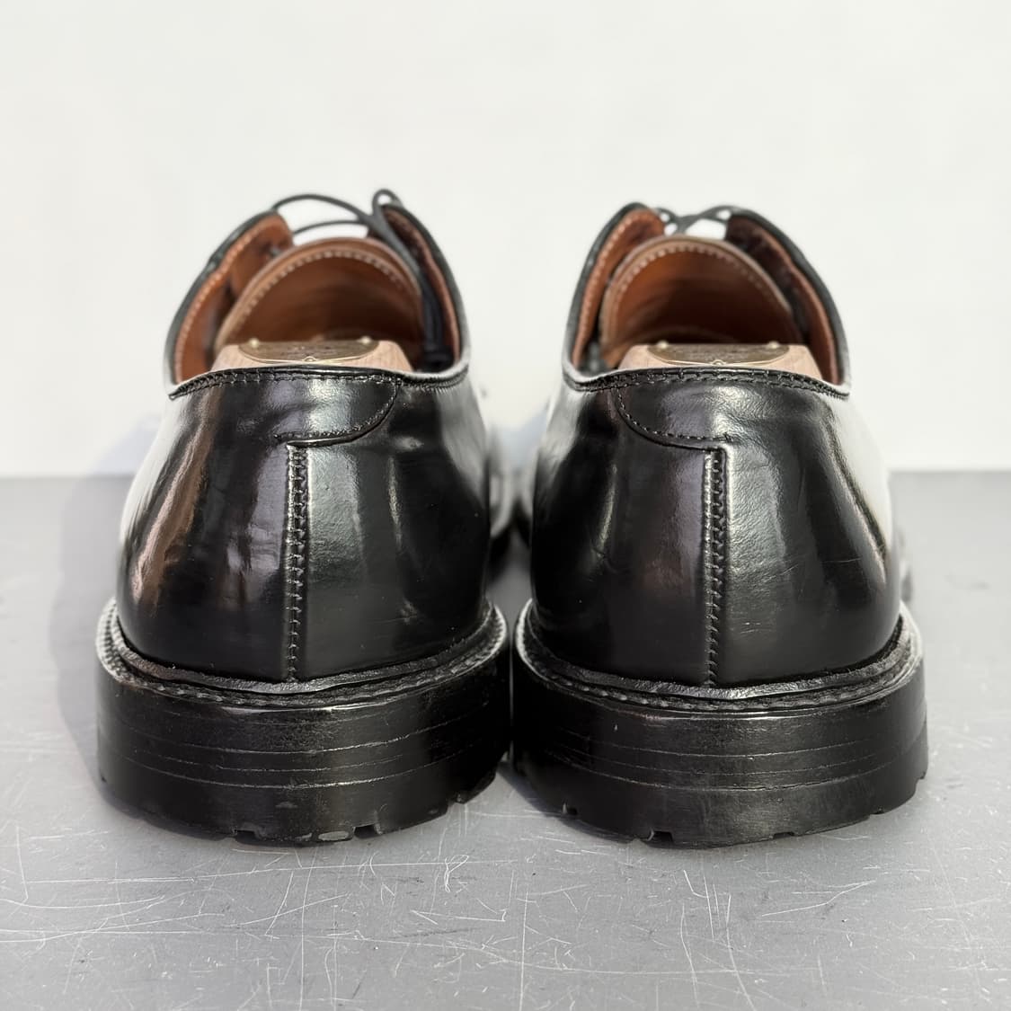 [10.5D] 알든 9901C 블랙 코도반 플레인 토 더비 상품이미지6