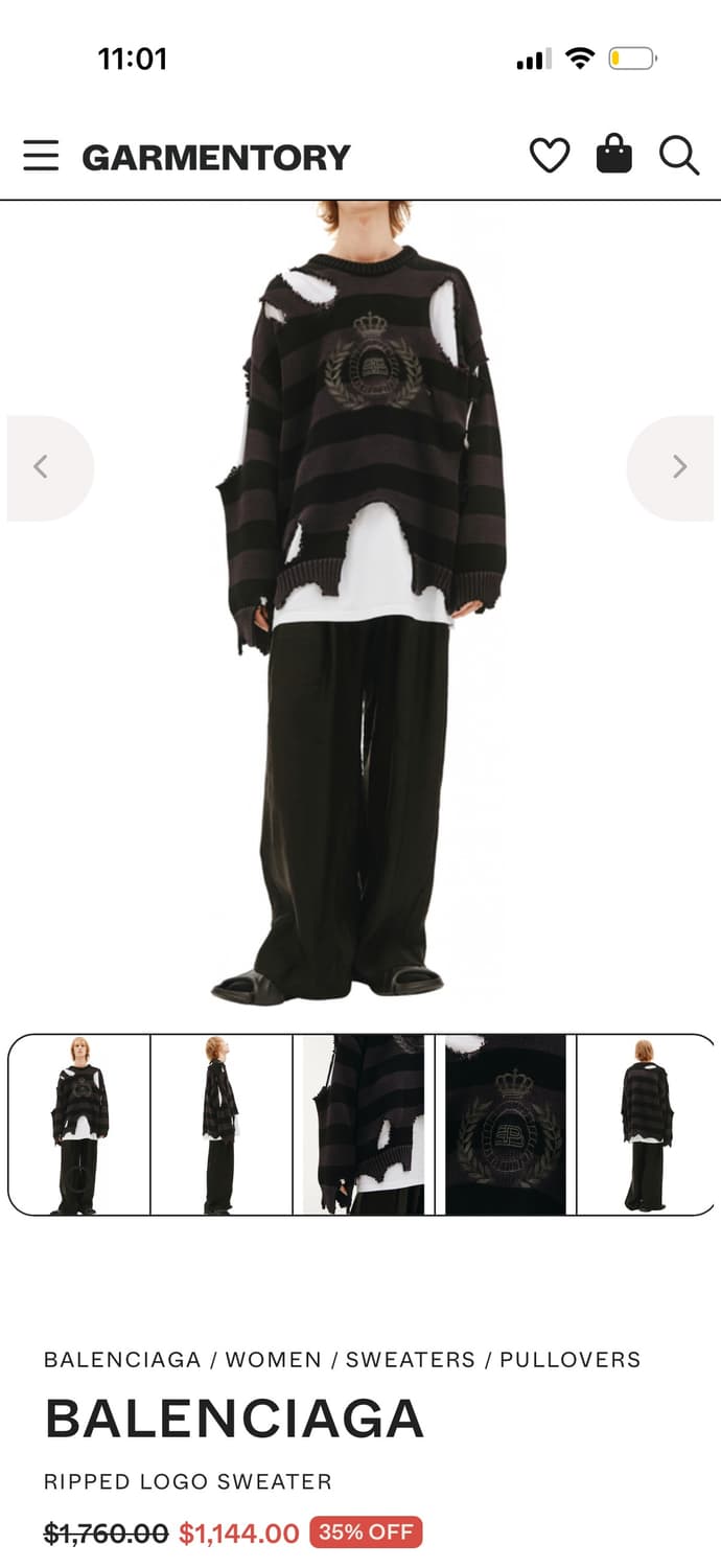 Balenciaga 발렌시아가 디스트로이드 니트 L 상품이미지7