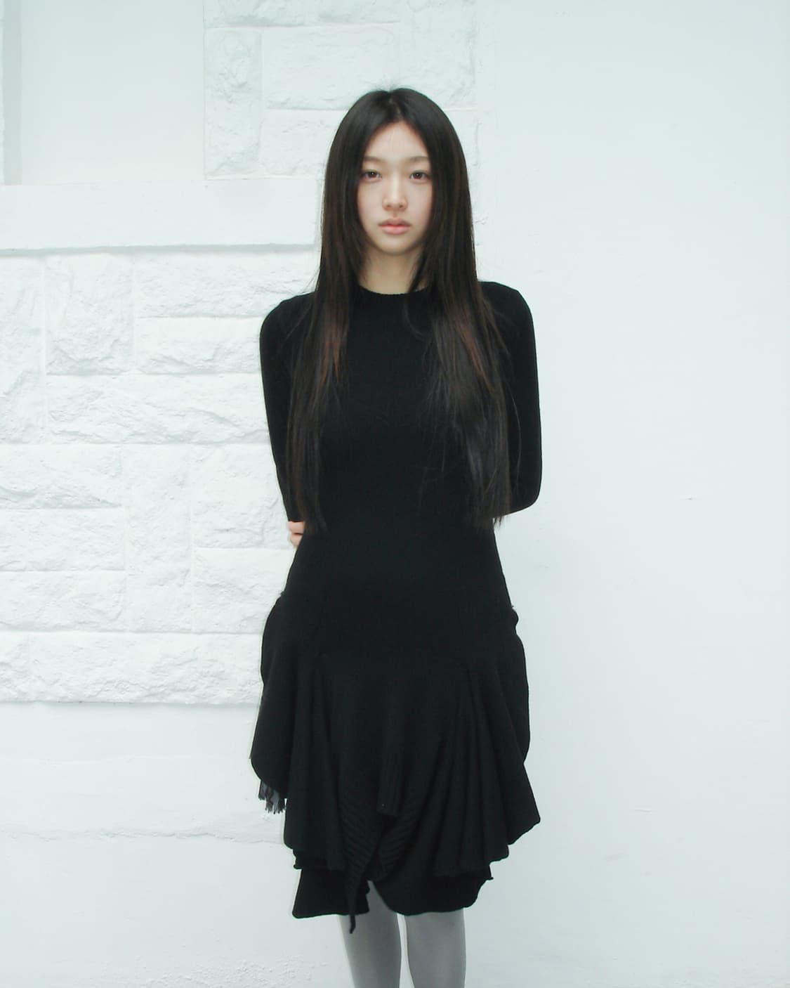 SACAI knit dress with detachable scarf 상품이미지4