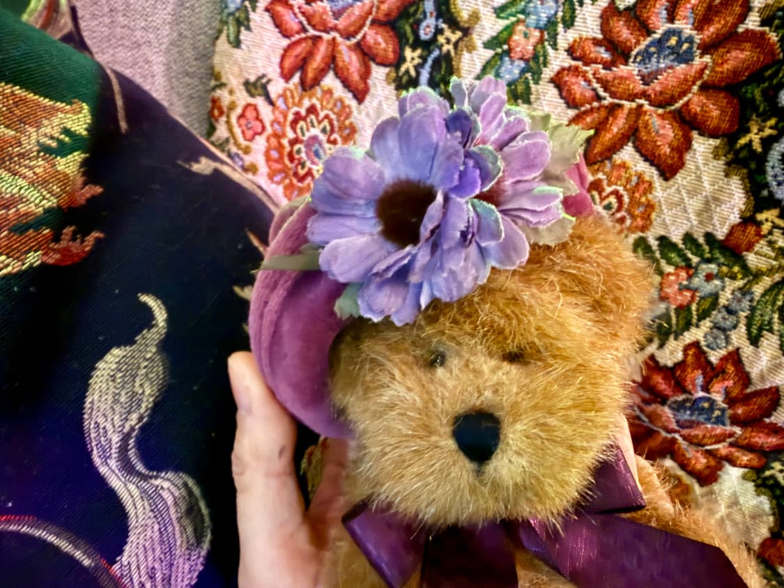 보이즈베어 관절테디베어 빈티지 꽃모자 아가곰 곰돌이 곰인형 상품이미지5