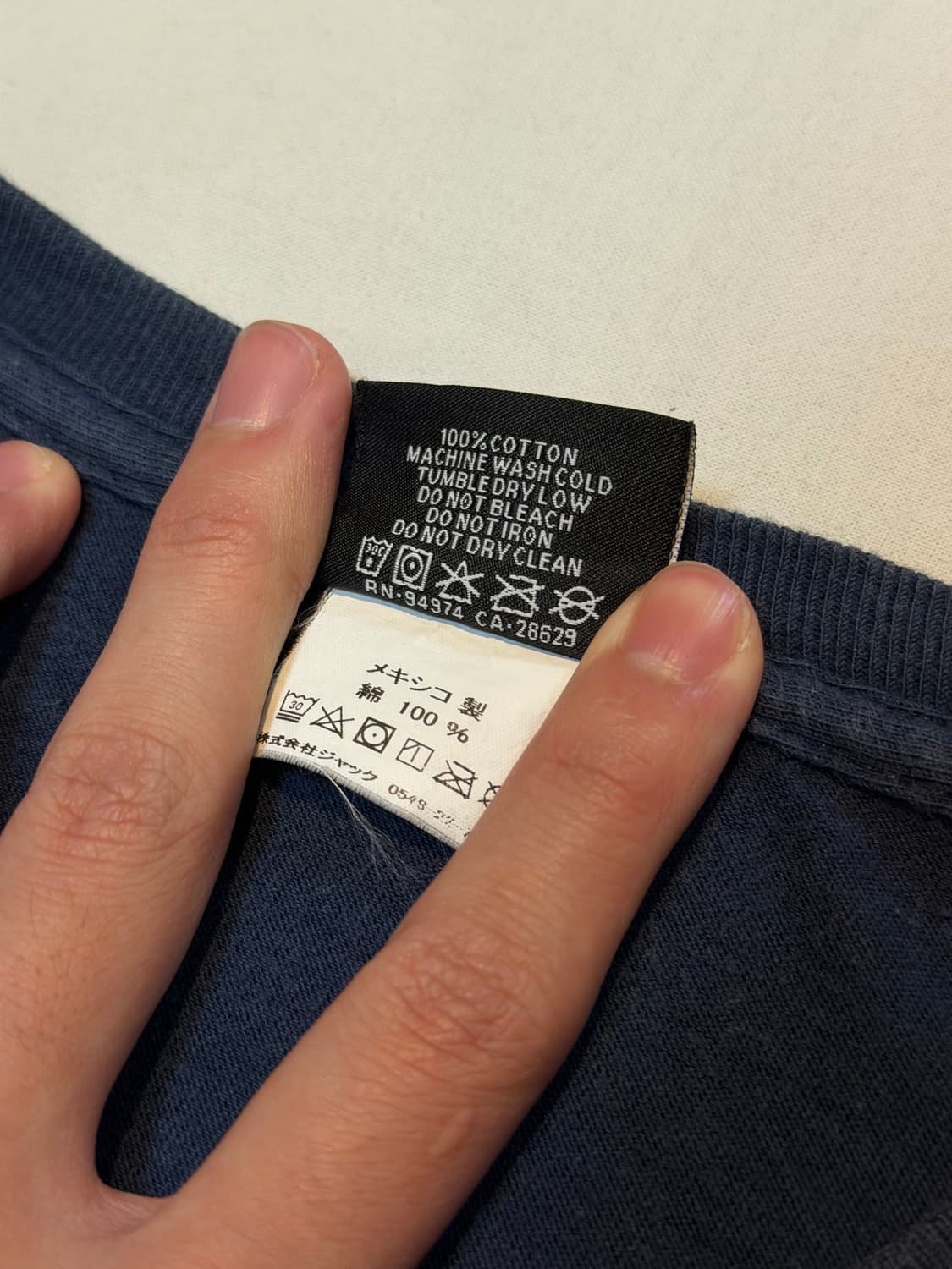 스투시 디자인 박스로고 반팔 티셔츠 네이비 상품이미지4