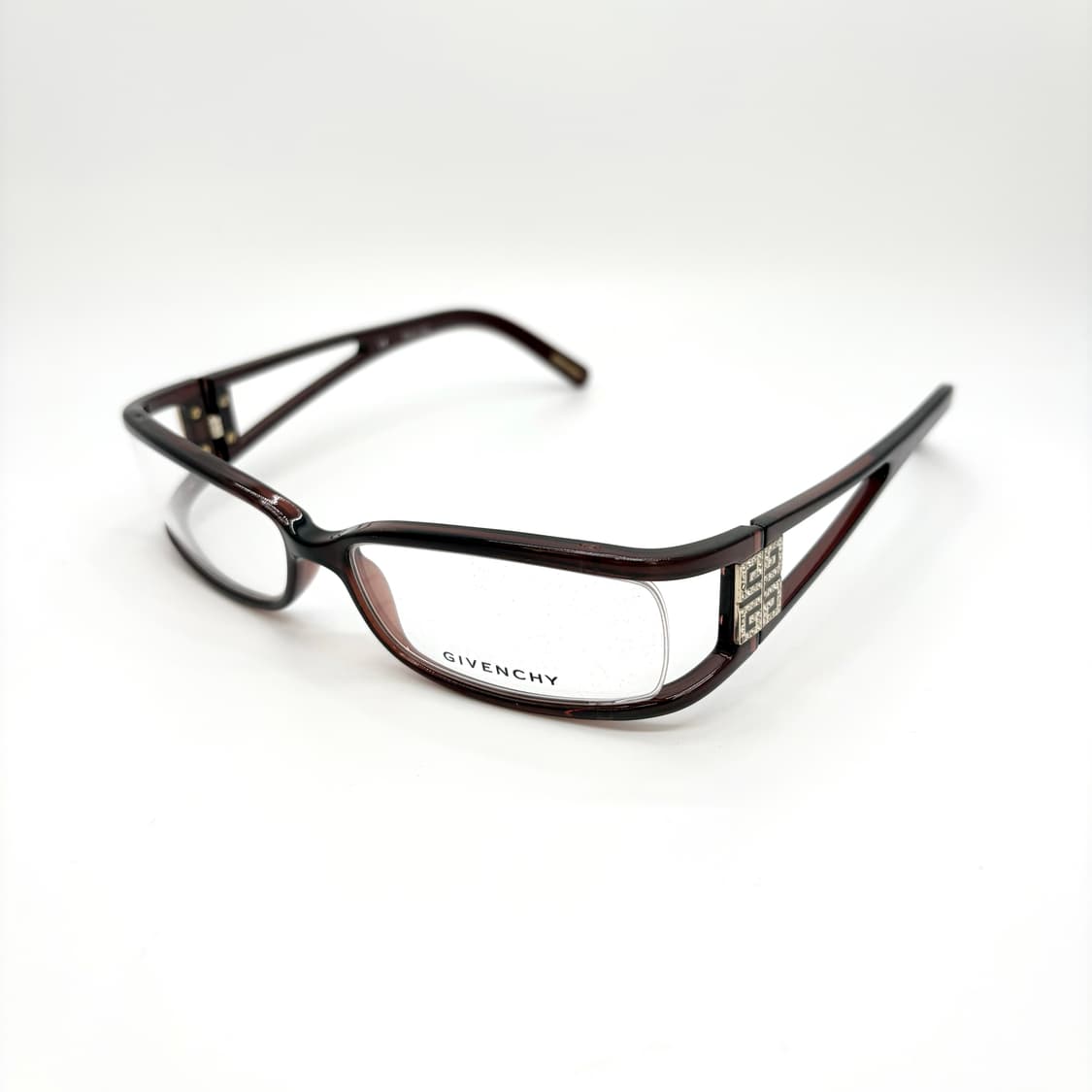 GIVENCHY 지방시 다크브라운 큐빅 뿔테 상품이미지1