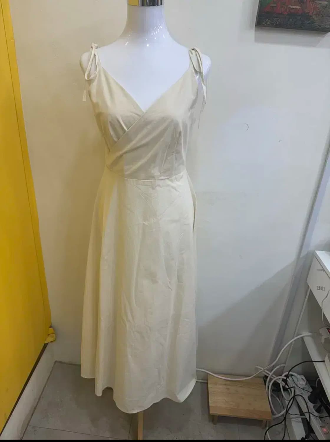 vtg 아이보리 롱 슬립 원피스 상품이미지1