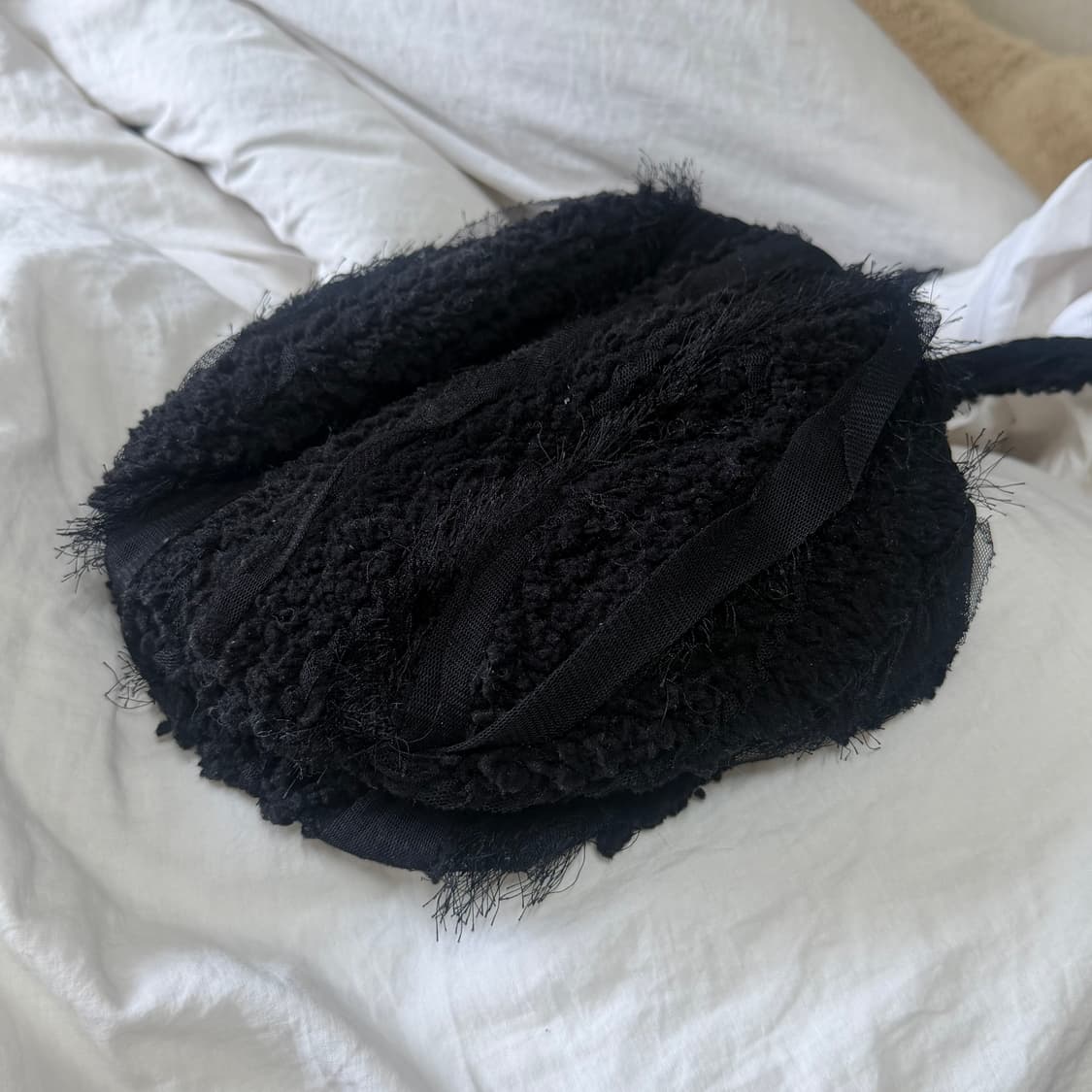 타입서비스 리본 헌팅캡 베레모 블랙 상품이미지4