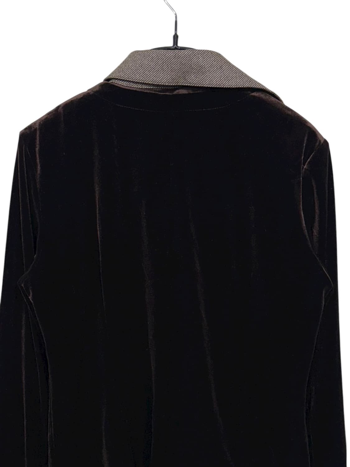 LA.SUMER mixed fabric velvet shirt  상품이미지7