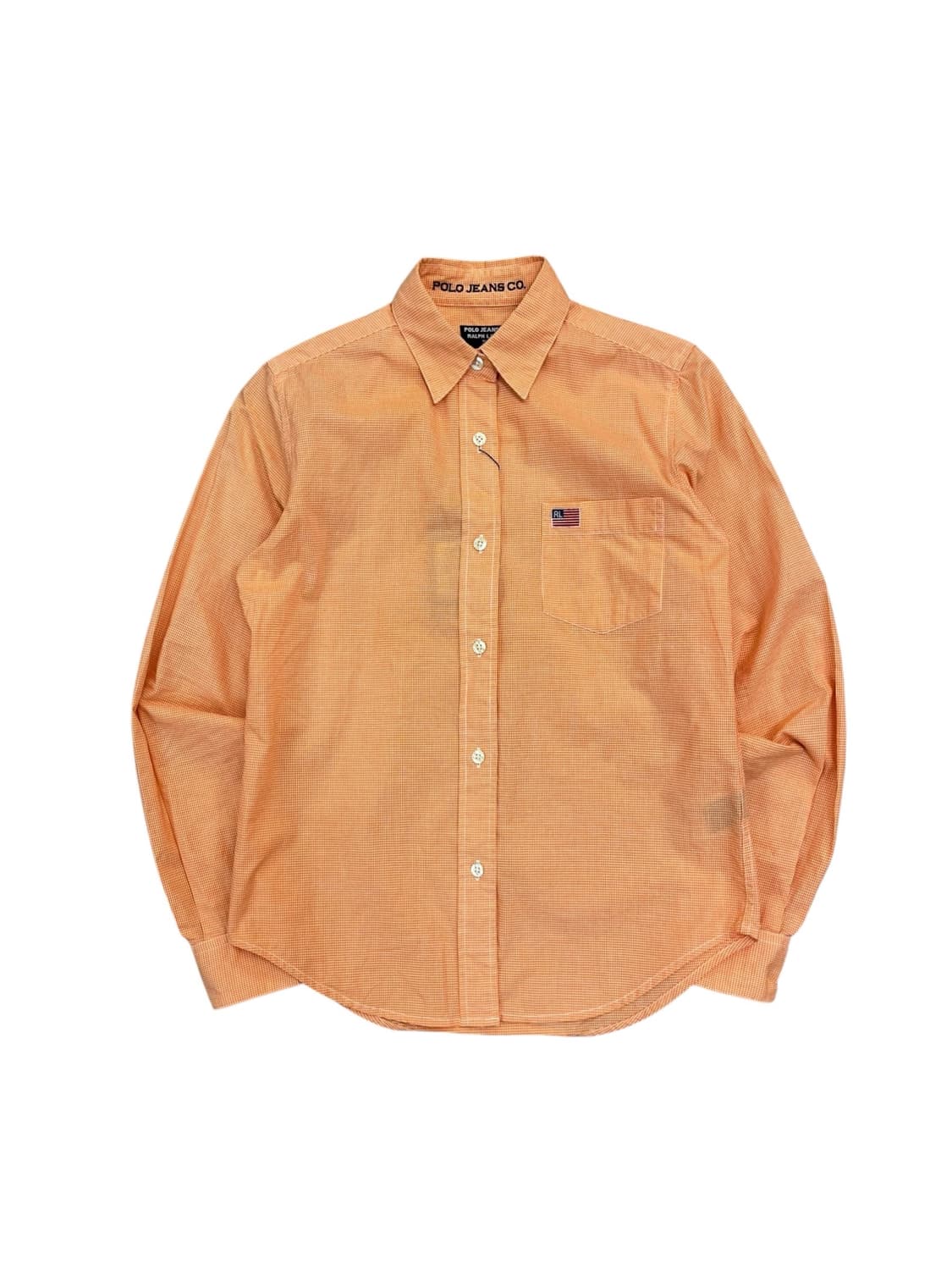 폴로 진스 깅엄 체크 셔츠 오렌지 #csz3143 상품이미지3