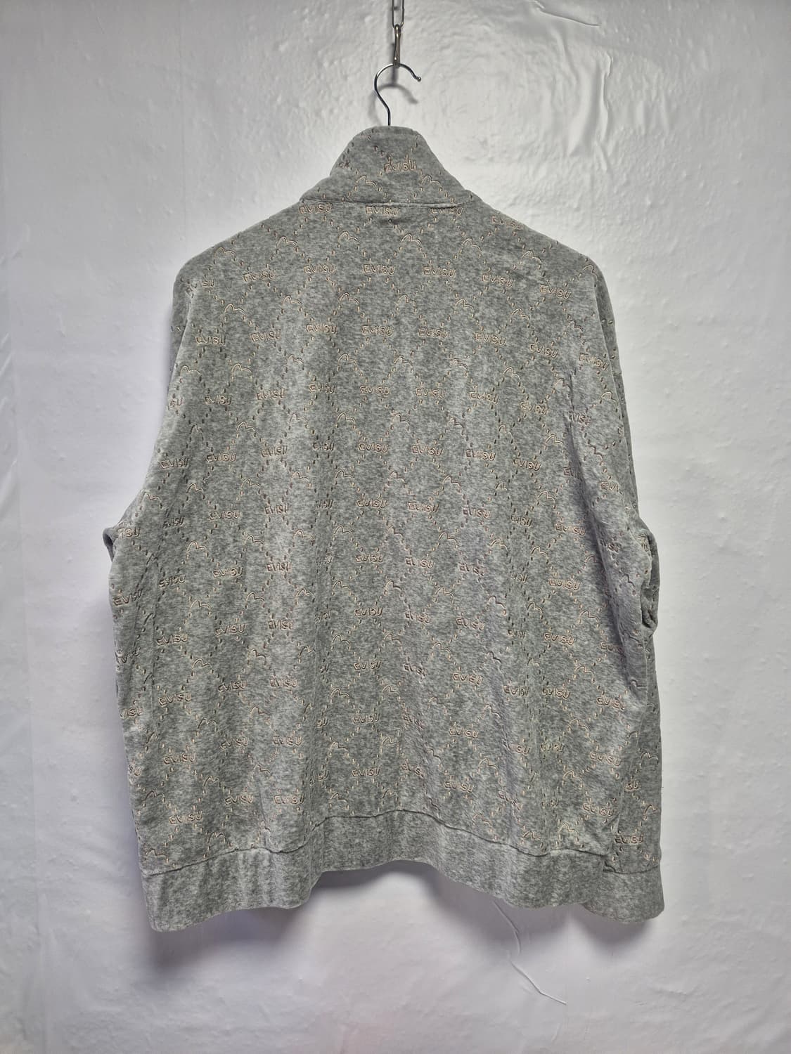 EVISU 에비수 올오버 패턴 후리스 집업 105 XL사이즈(상태A급) 상품이미지7