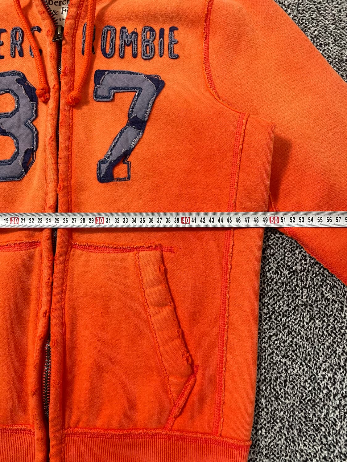빈티지9. 아베크롬비 앤 피치 오렌지 빈티지 데미지 후드 기모 상품이미지6