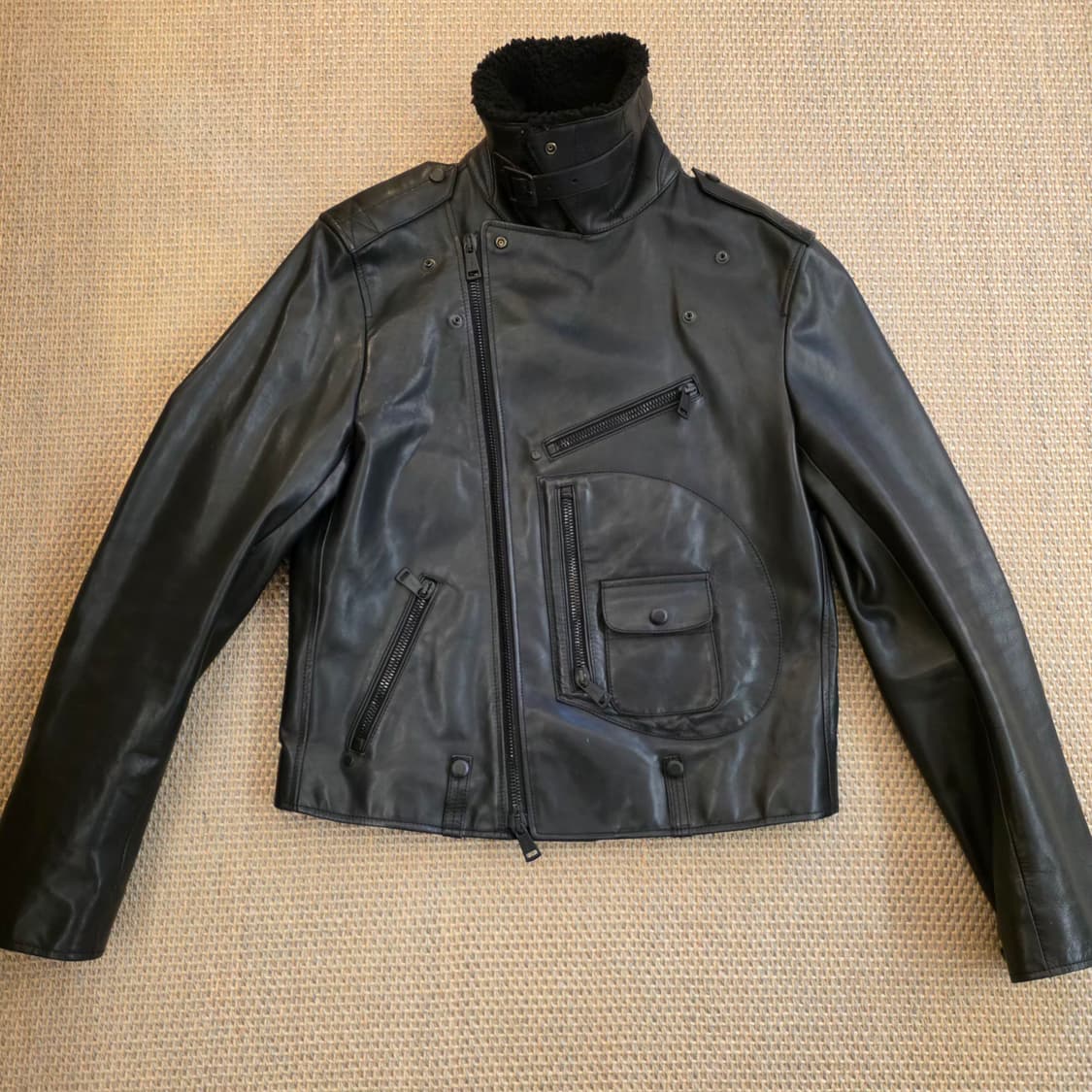 [명작] 랄프로렌 퍼플라벨 이탈리안 최고급 더블라이더 카프레더 자켓 상품이미지7