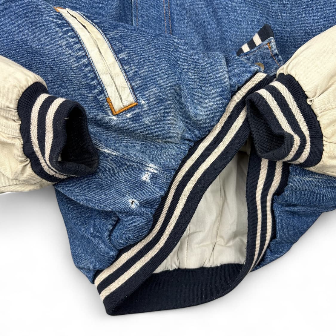 2020 엑스라지 후디드 바시티 데님 자켓 상품이미지6