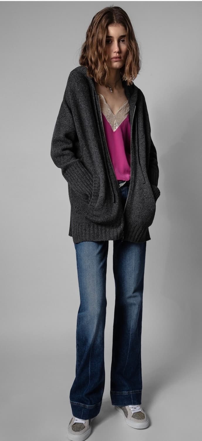 쟈딕앤볼테르 살마 AMOUR 니트 집업 상품이미지9