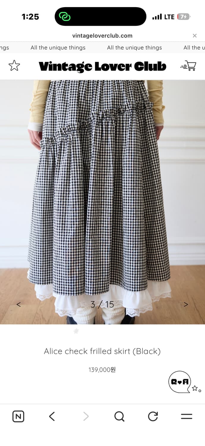 졸리레이드 체크프릴스커트 상품이미지2