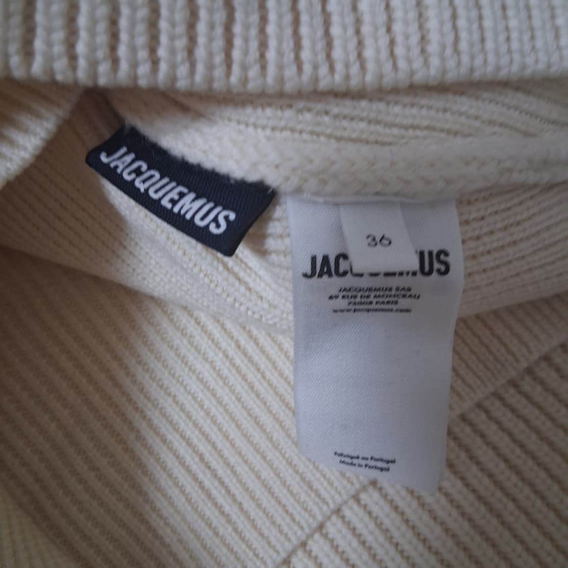 자크뮈스 리소울 라 마일레 니트 하프 반집업 크림 아이보리 상품이미지7