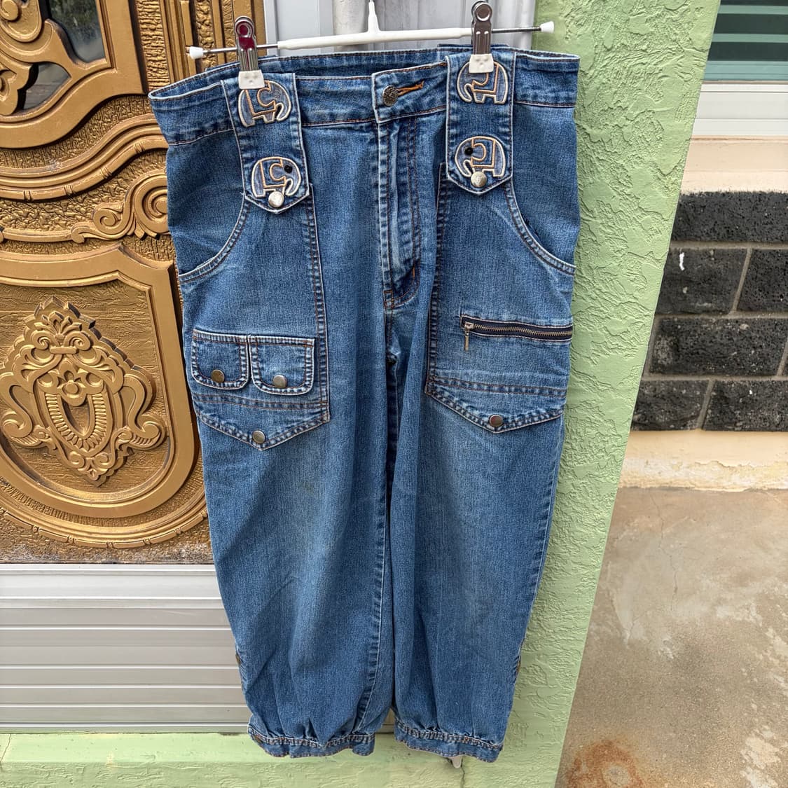 빈티지 코끼리 패치 조거 벌룬 팬츠 상품이미지1