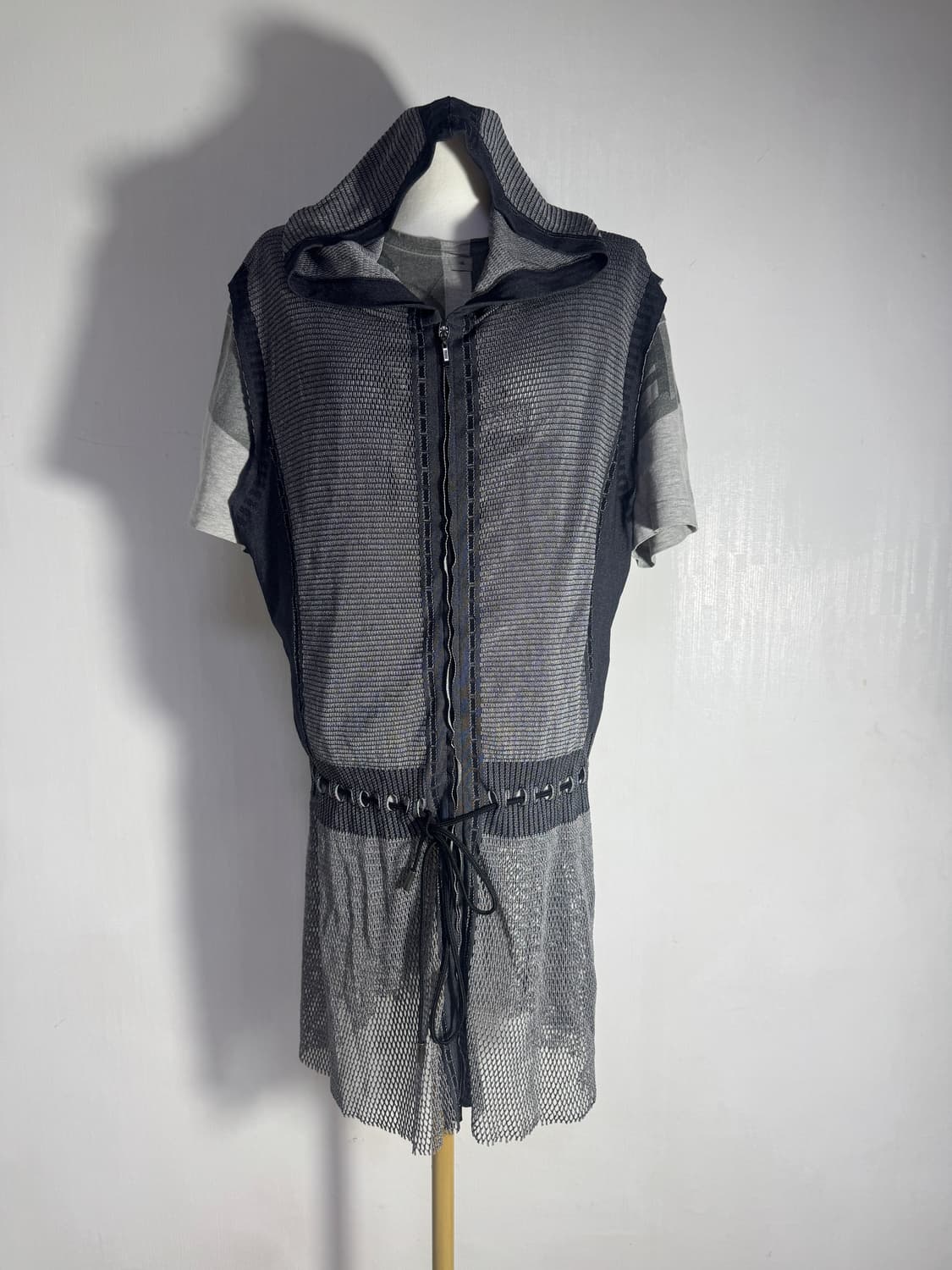 Trunk Hiroko Koshino 메쉬 후드 원피스 y2k 상품이미지4