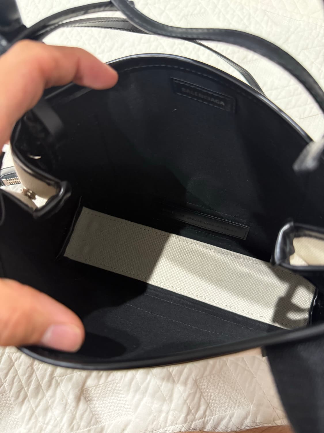 발렌시아가 NAVY CABAS SMALL CANVAS TOTE BAG 3 상품이미지5