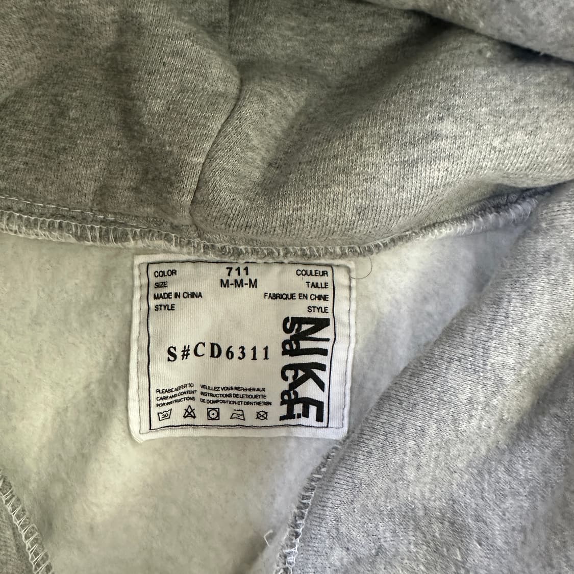 M 나이키 배색 후드티 0403D 상품이미지2