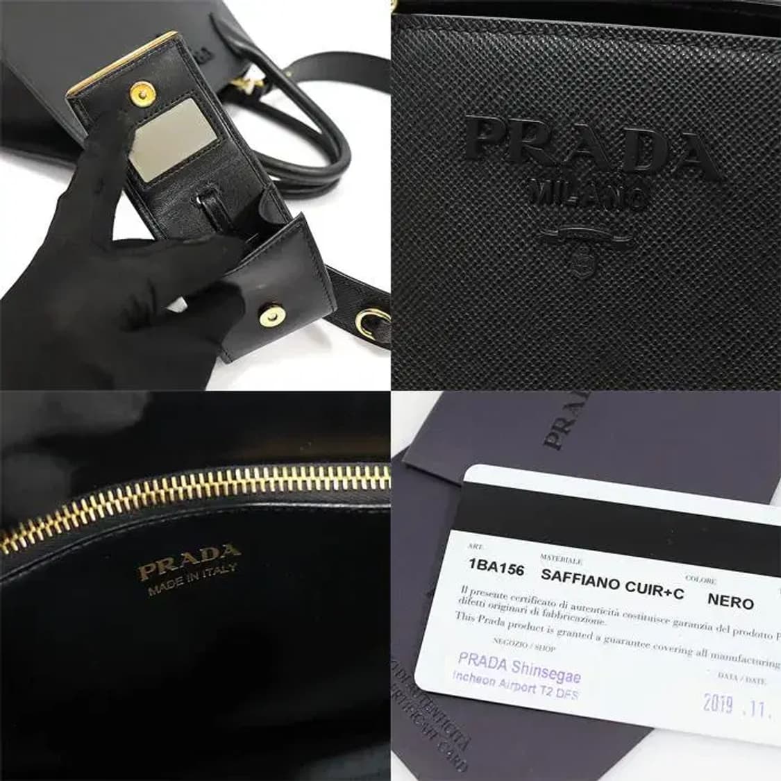 프라다 1BA156 사피아노 퀴르 모노크롬 2WAY EP85098PR 상품이미지7