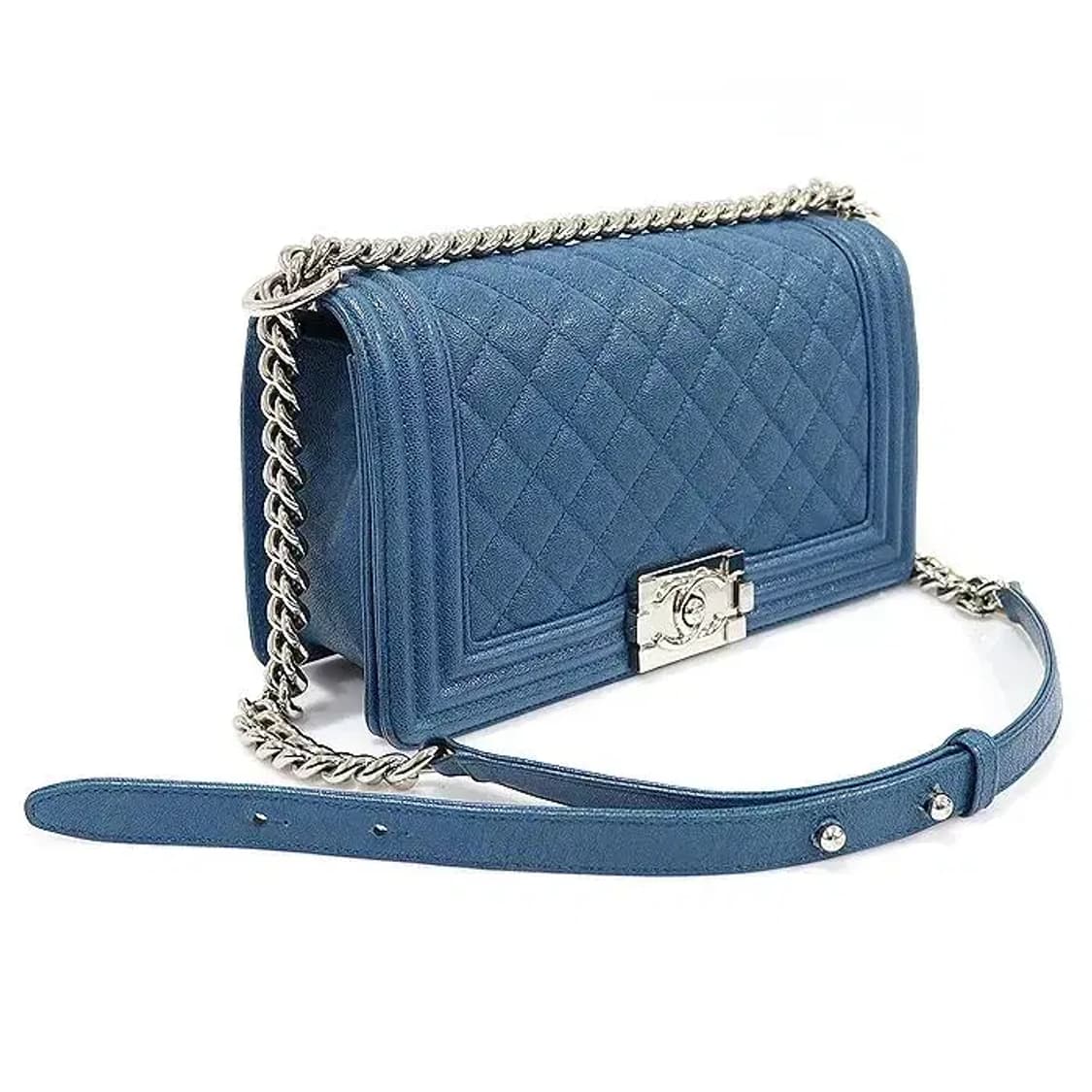 샤넬 A67086 캐비어 은장 보이 샤넬 미듐 숄더백 EP65898CH 상품이미지2