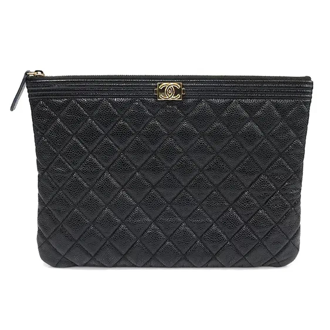 샤넬 A84406 골드 메탈 보이 샤넬 뉴미듐 클러치 EP25305CH 상품이미지1