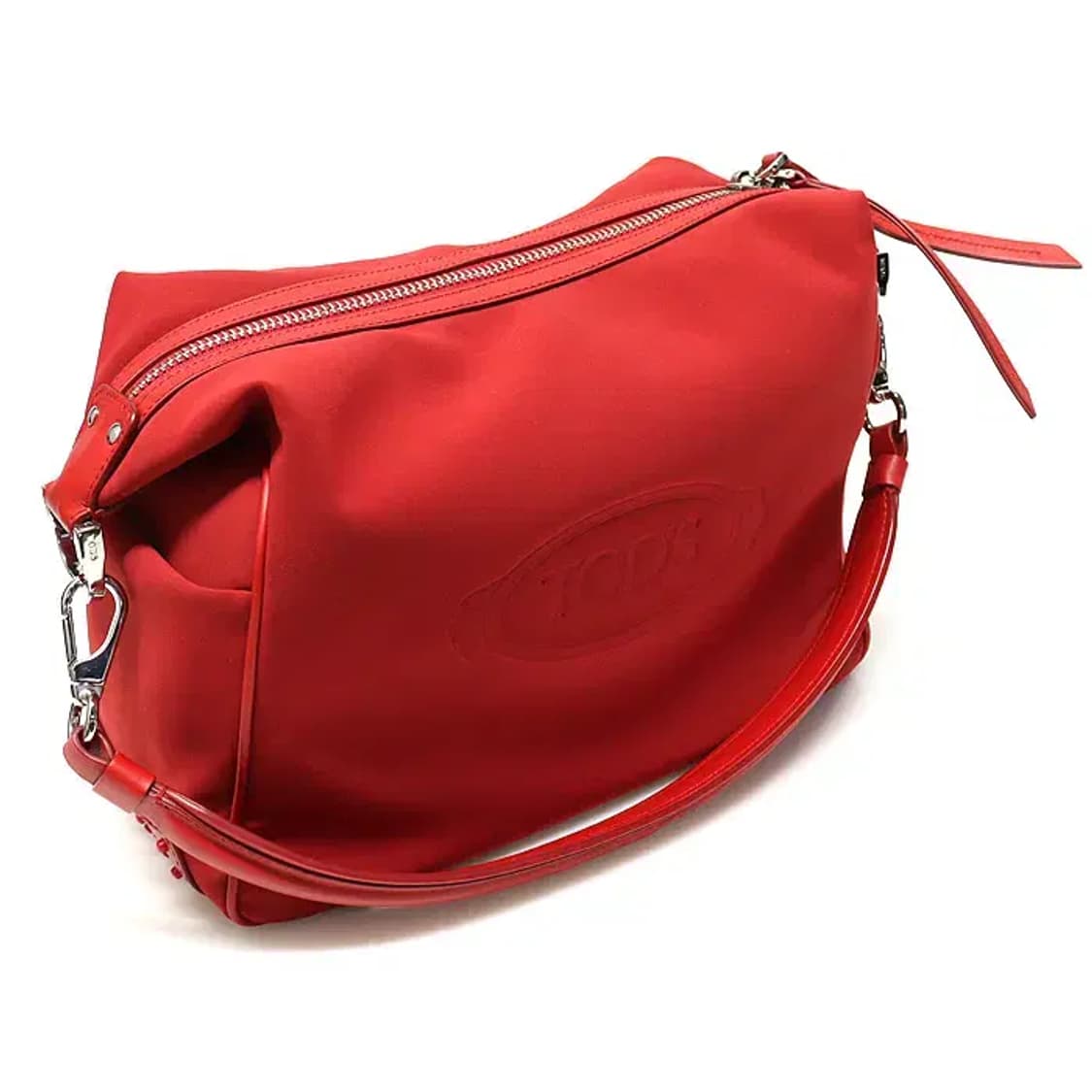 토즈 알버 엘바즈 X 토즈 콜라보 레드 네오프렌 페블 미디움 호보 숄더백 상품이미지3