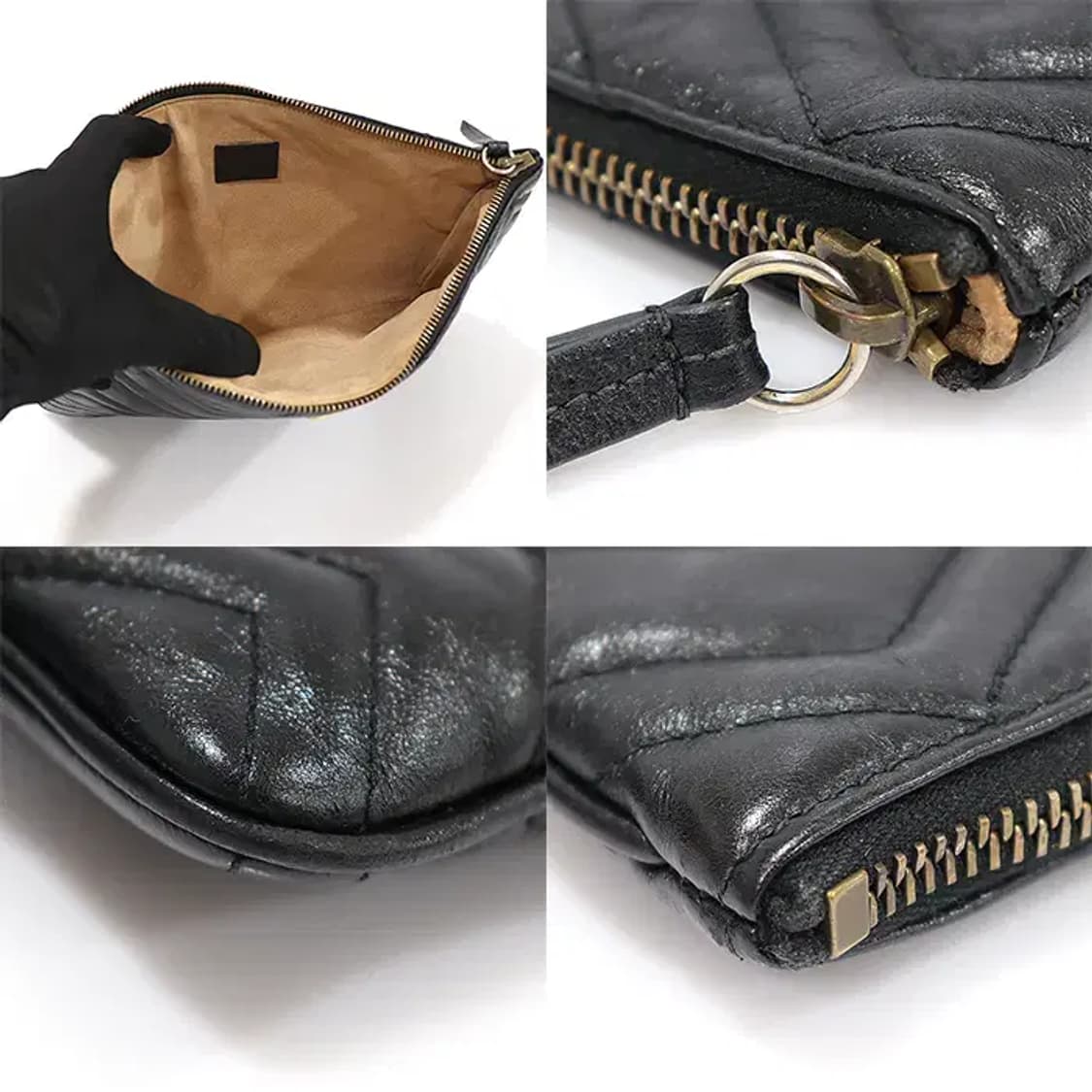 구찌 525541 마틀라세 쉐브론 GG 마몽 클러치 EP49569GU 상품이미지6