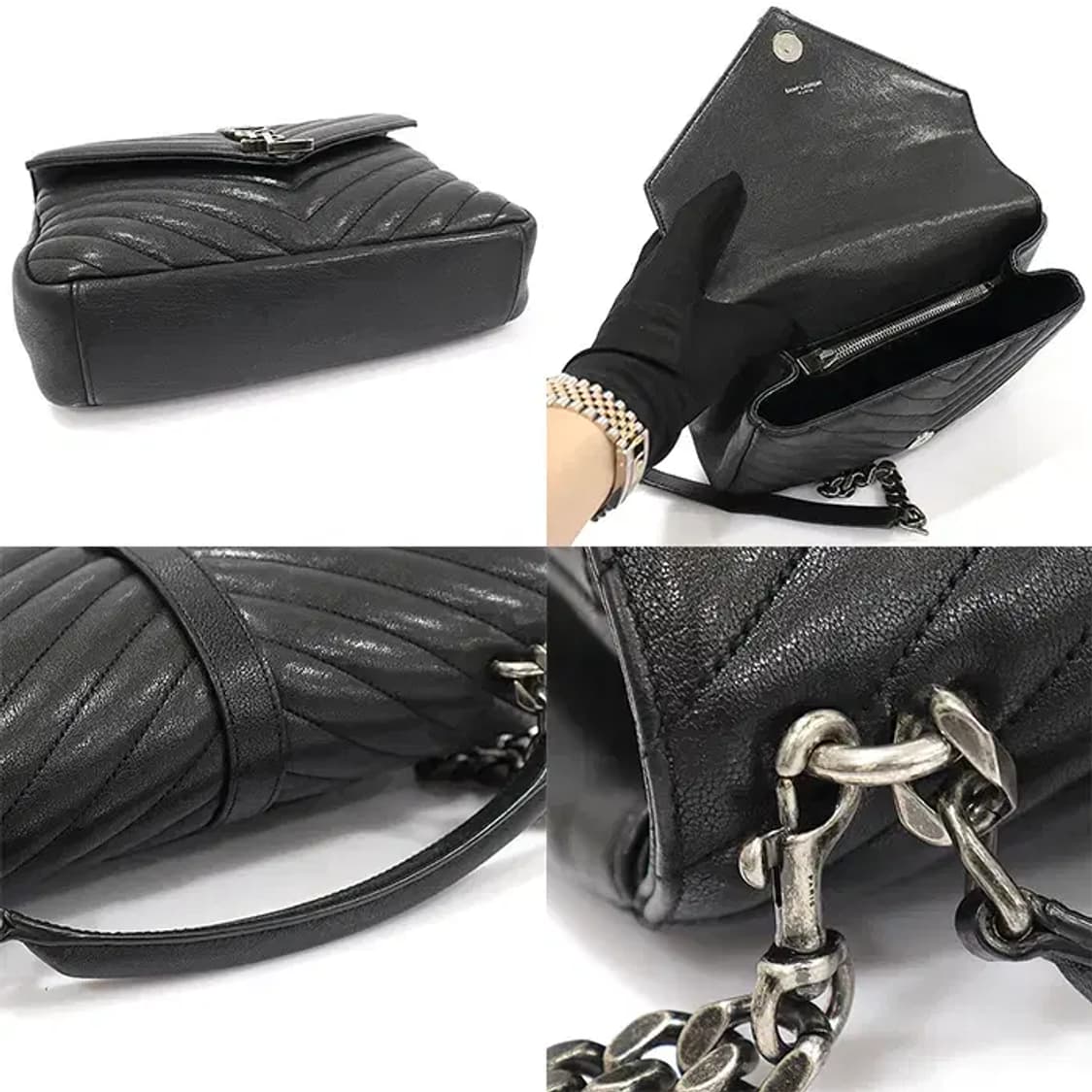 생로랑 428056 램스킨 마틀라세 컬리지 2WAY EP56735YSL 상품이미지5