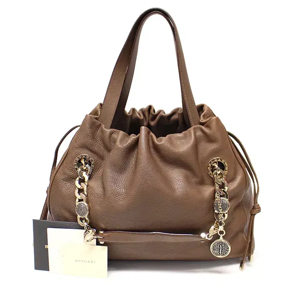 불가리 35056 드로우스트링 금장 체인 모네떼 2WAY 16093BV 상품이미지2