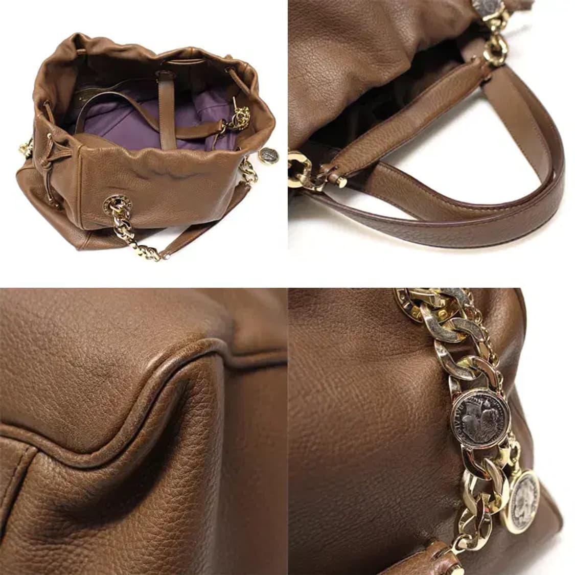 불가리 35056 드로우스트링 금장 체인 모네떼 2WAY 16093BV 상품이미지6