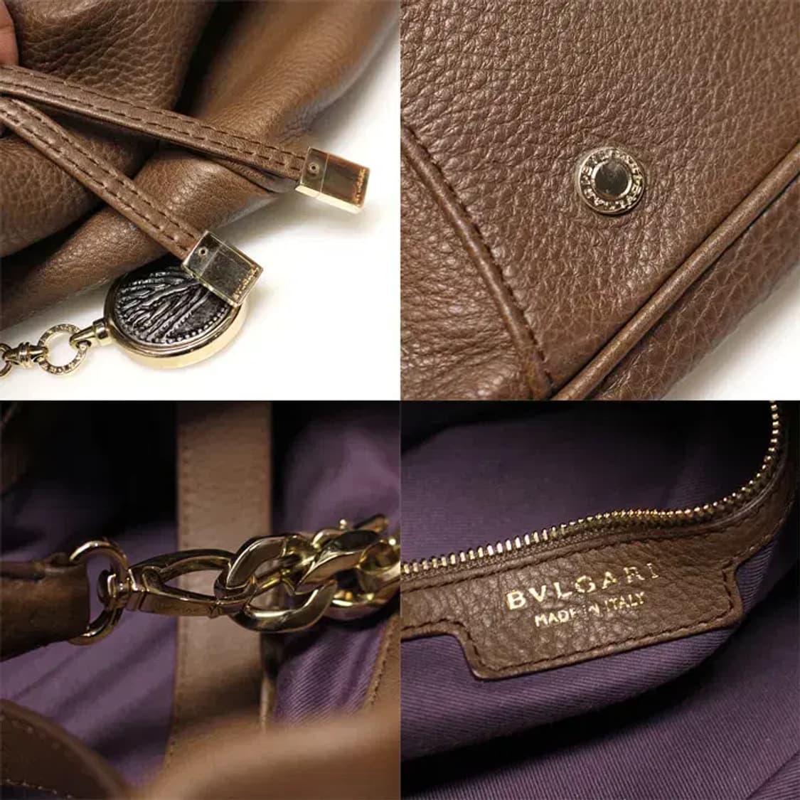 불가리 35056 드로우스트링 금장 체인 모네떼 2WAY 16093BV 상품이미지7