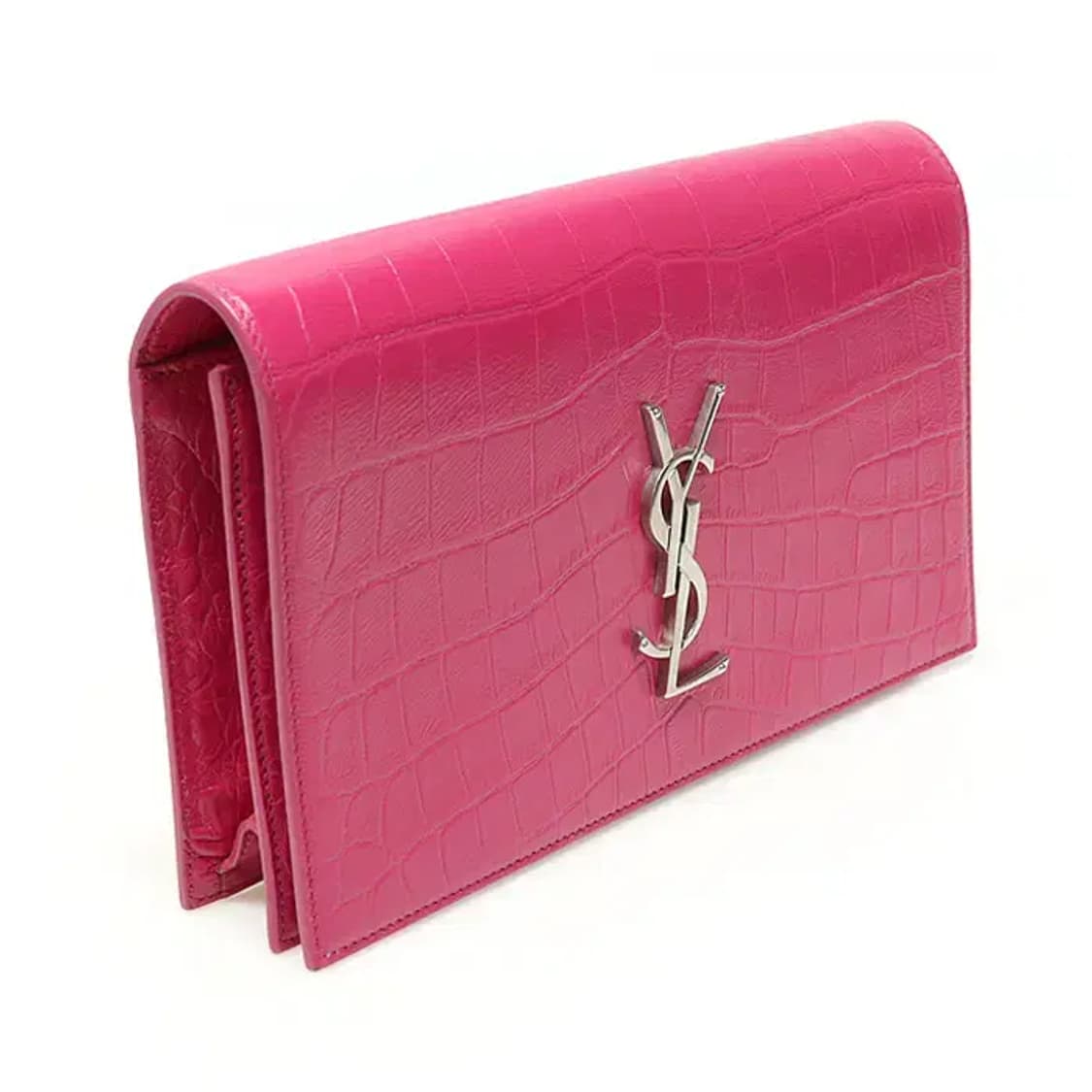 생로랑 400409 핑크 크로커다일 모노그램 클러치 45674YSLC 상품이미지3