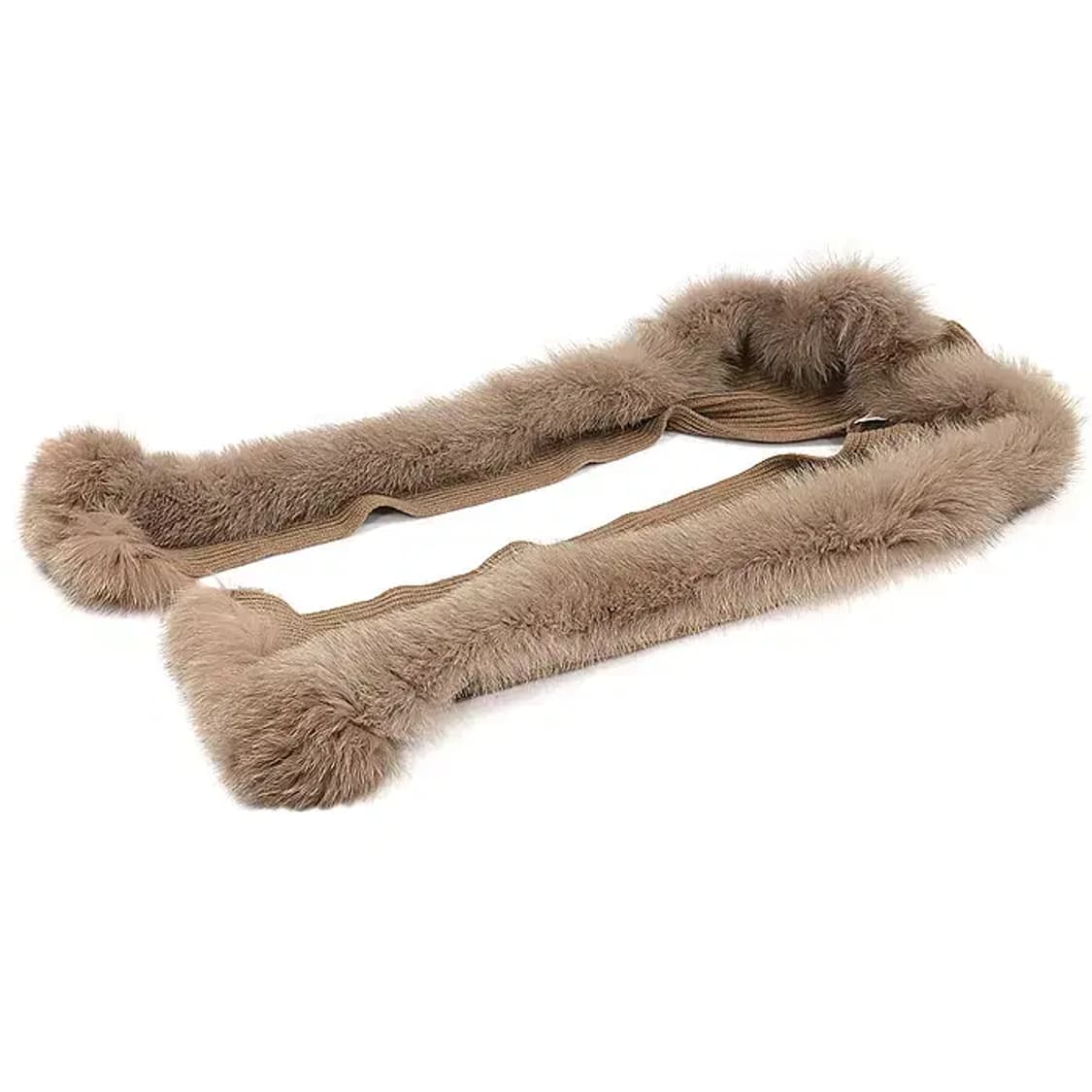 디올 캐시미어 폭스 퍼 브라운 후드 숄 머플러 CO37654CD 상품이미지2