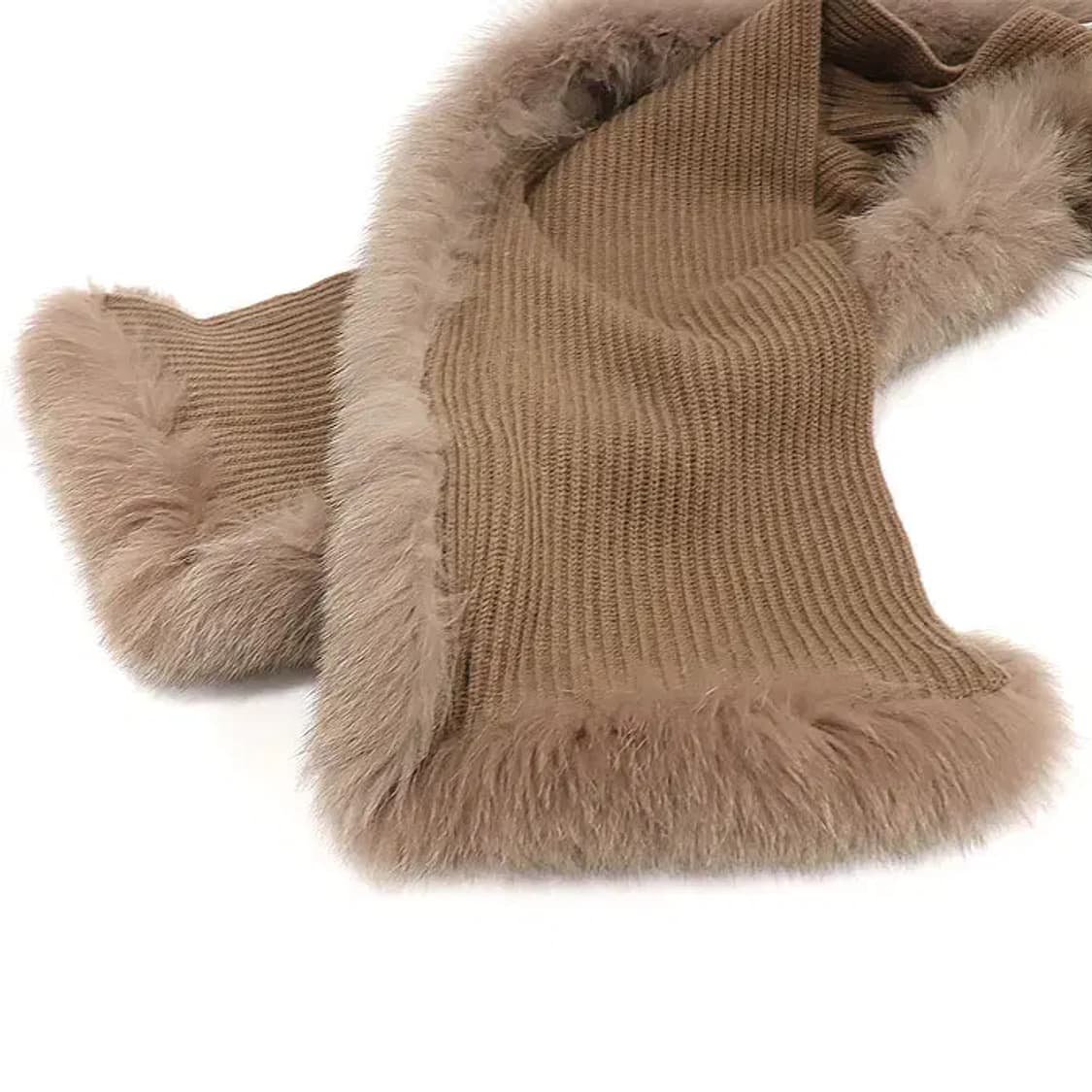 디올 캐시미어 폭스 퍼 브라운 후드 숄 머플러 CO37654CD 상품이미지3