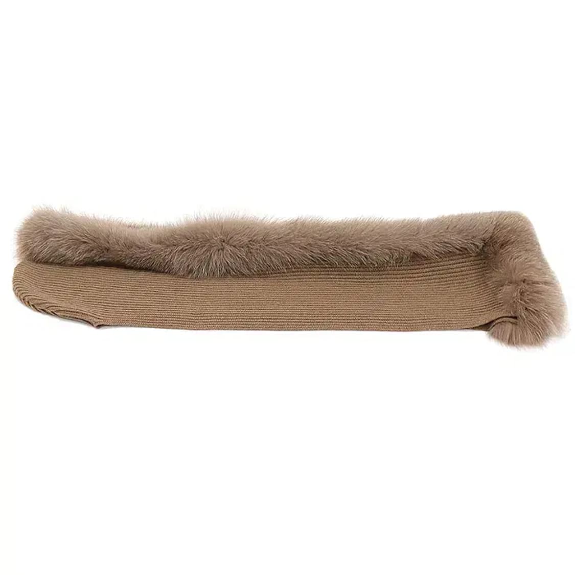 디올 캐시미어 폭스 퍼 브라운 후드 숄 머플러 CO37654CD 상품이미지4