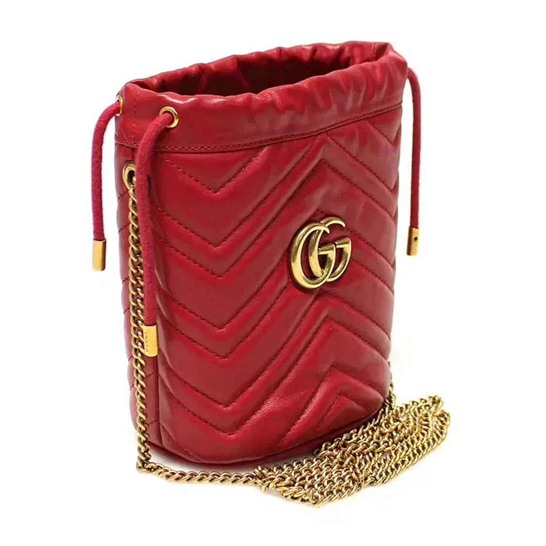 구찌 575163 마틀라세 쉐브론 마몽 미니 버킷 숄더백 13263GU 상품이미지3