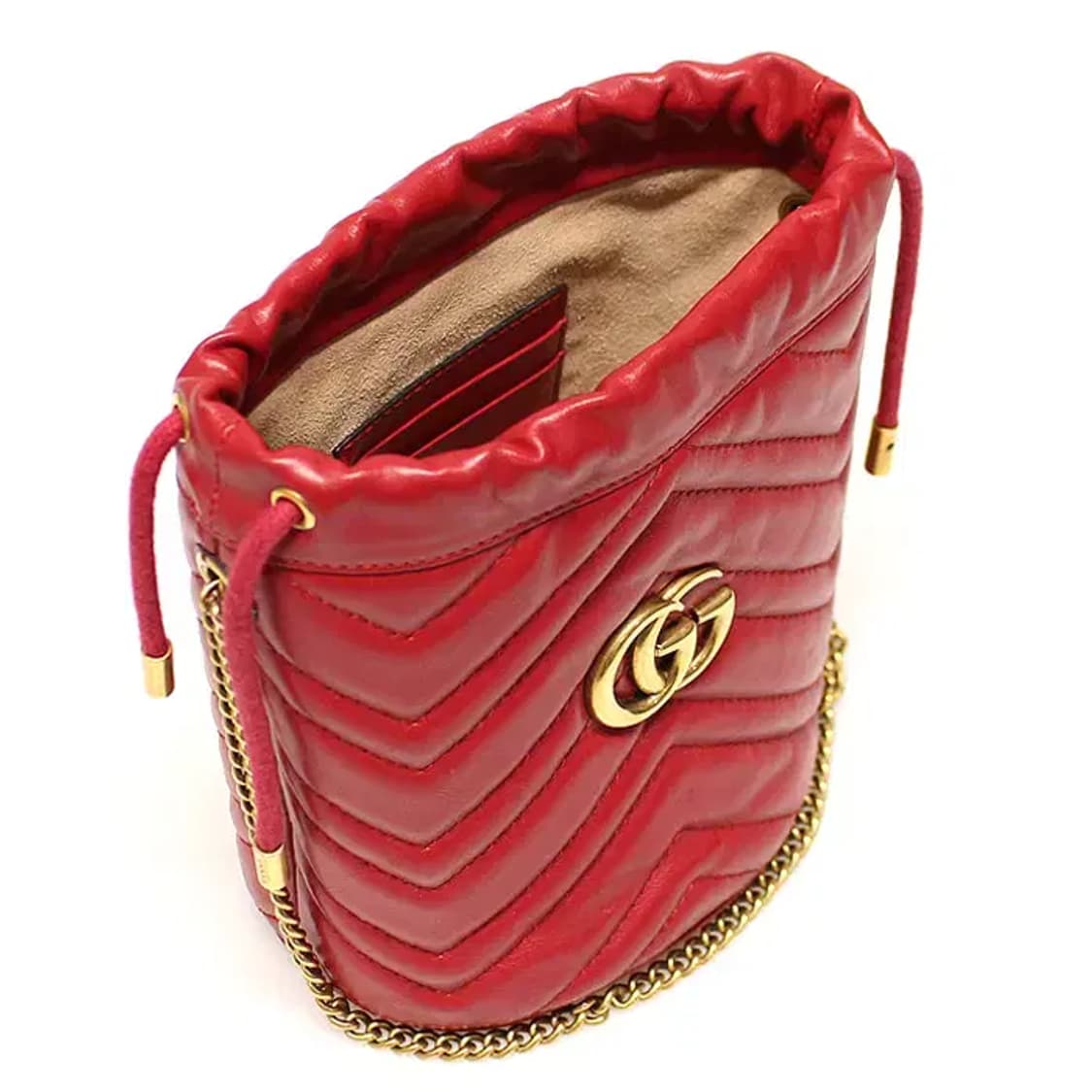 구찌 575163 마틀라세 쉐브론 마몽 미니 버킷 숄더백 13263GU 상품이미지6