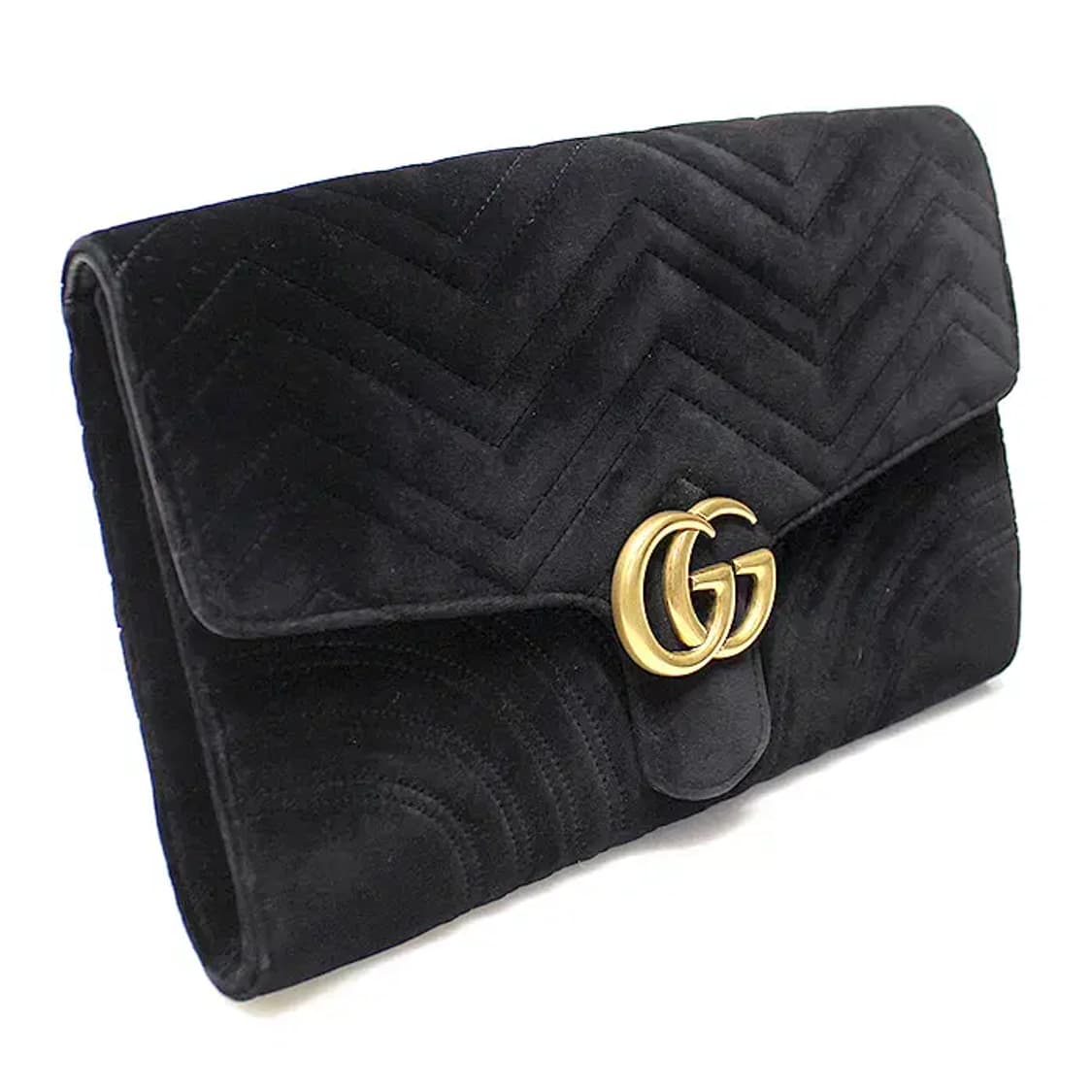 구찌 498079 벨벳 마틀라세 쉐브론 마몽 클러치 32550GU 상품이미지3