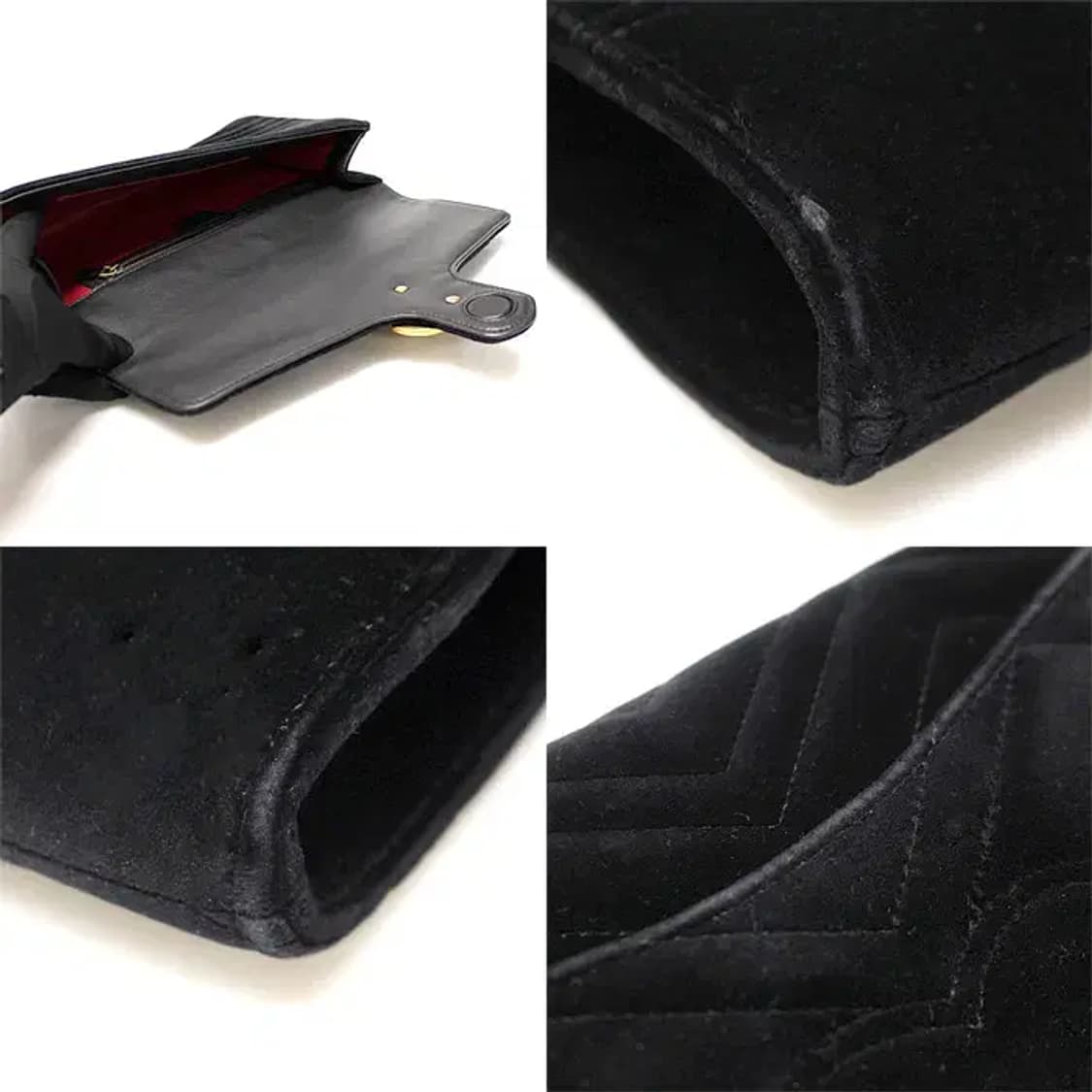 구찌 498079 벨벳 마틀라세 쉐브론 마몽 클러치 32550GU 상품이미지6