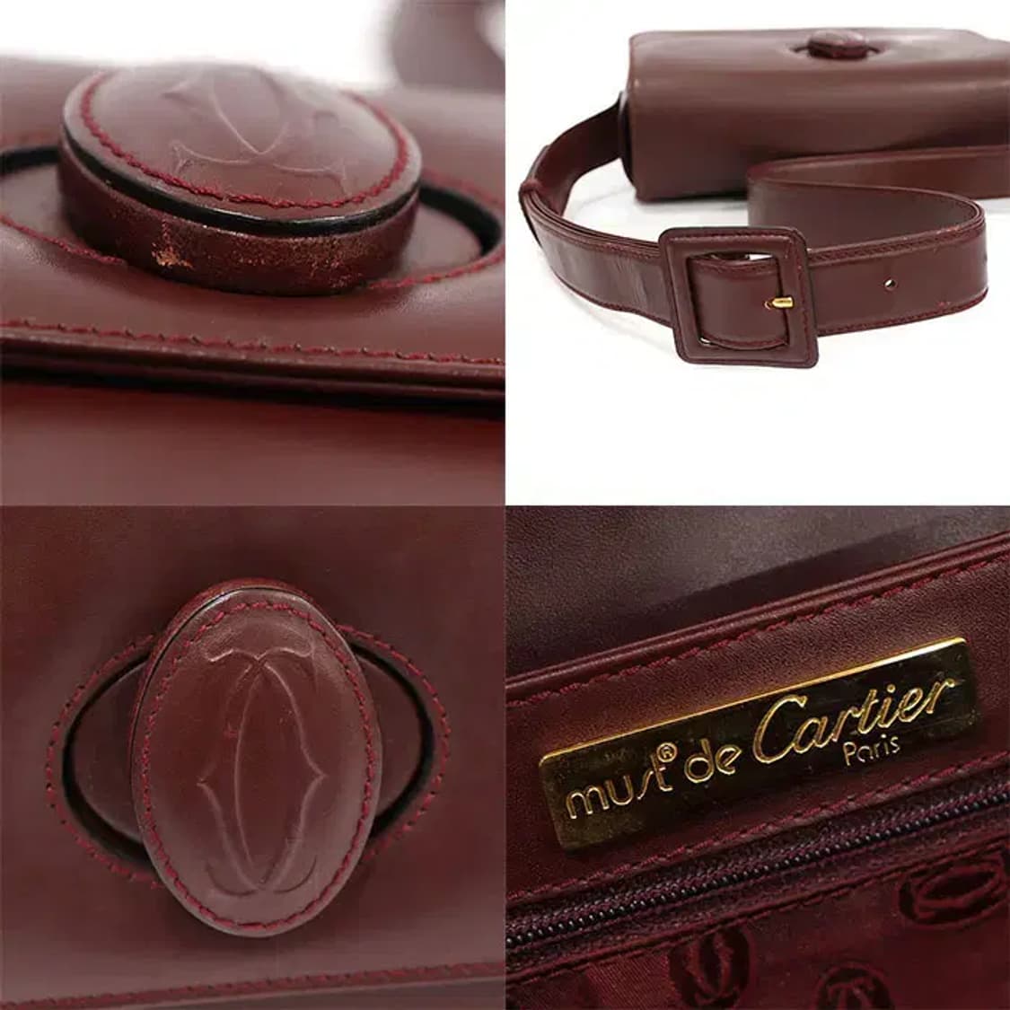 까르띠에 버건디 머스트 드 까르띠에 루비 라인 숄더백 CO14775CA 상품이미지7